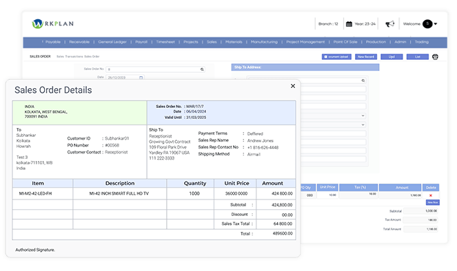 Order Processing WrkPlan